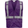 Ironwear Standard Safety Vest w/ Zipper & Radio Clips (Purple/Medium) 1284-PRZ-RD-MD